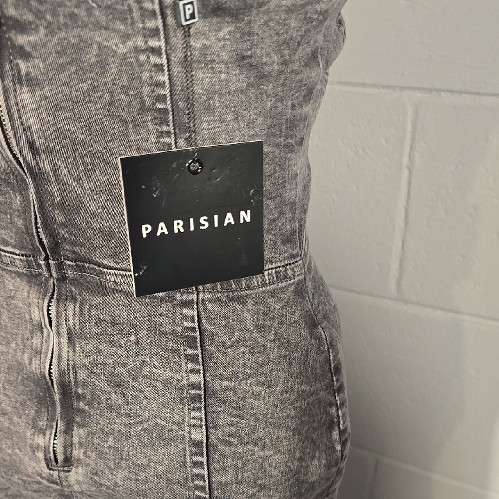 Parisian Works Gray Ruched Bodycon Mini Dress - Picture 8 of 10